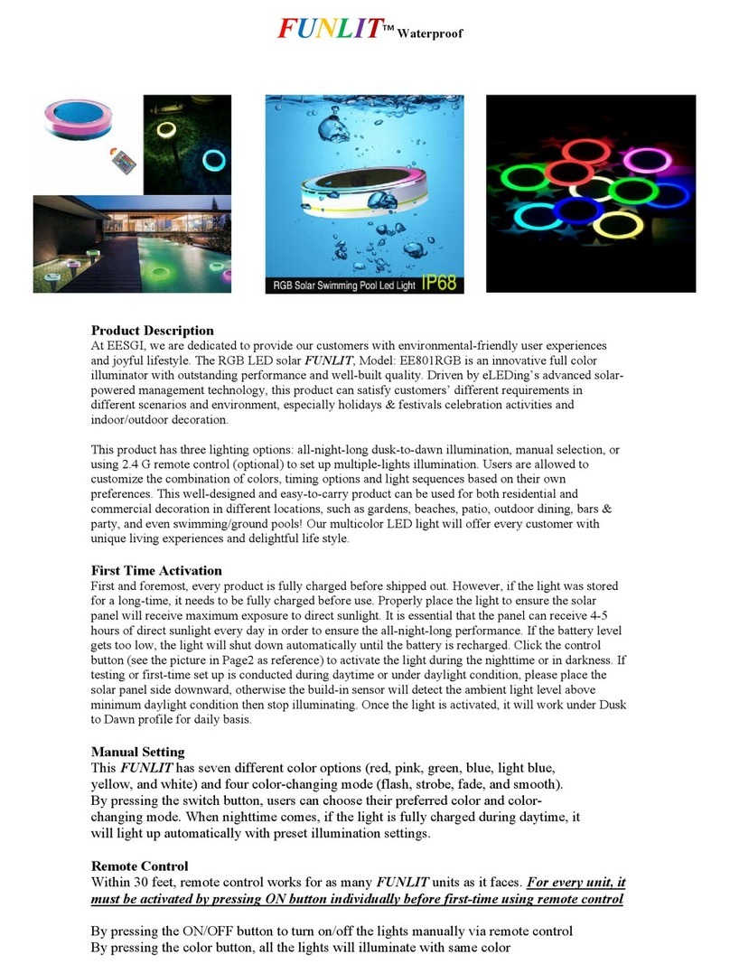 EE Systems Group FUNLIT Waterproof quick start guide