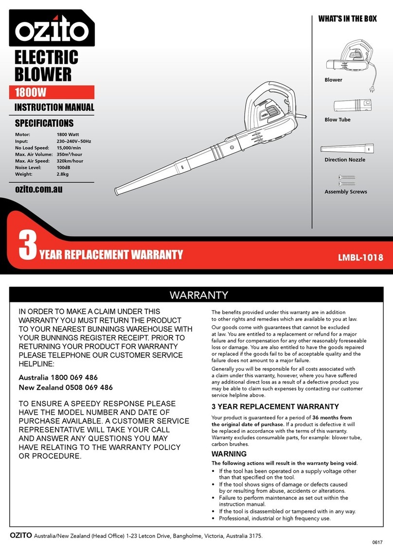 Ozito LMBL-1018 instruction manual