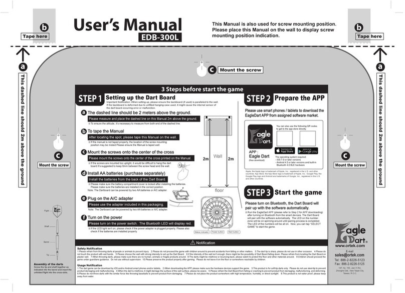 Ortek Eagle Dart EDB-300L user manual