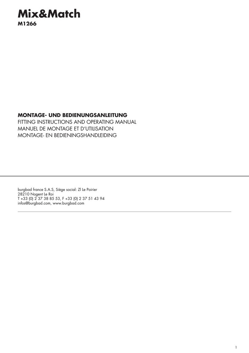 burgbad Mix&Match M1266 FITTING INSTRUCTIONS AND OPERATING MANUAL burgbad Mix&Match M1266 FITTING INSTRUCTIONS AND OPERATING MANUAL