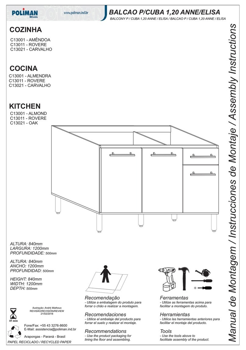 Poliman Moveis COZINHA C13001 COZINHA C13011 User manual