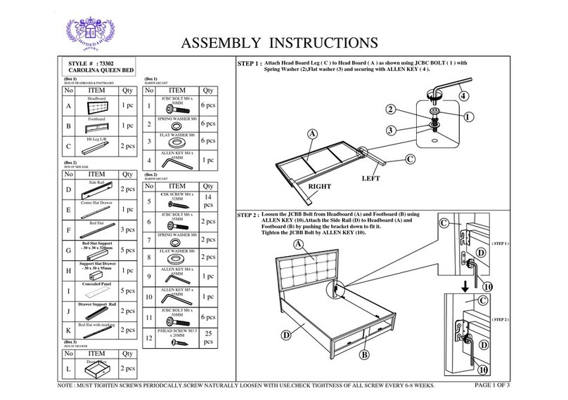 Hodedah CAROLINA 73302 User manual Hodedah CAROLINA 73302 User manual