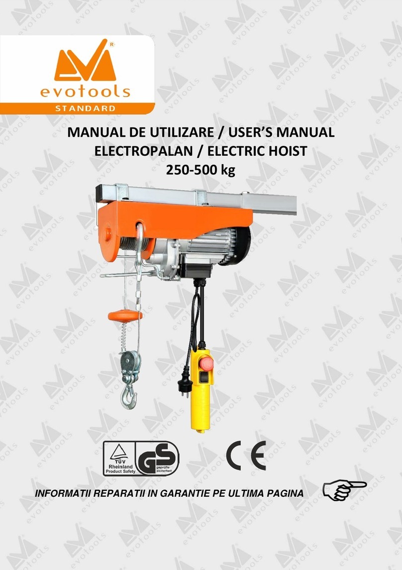 Evotools YT 250 user manual