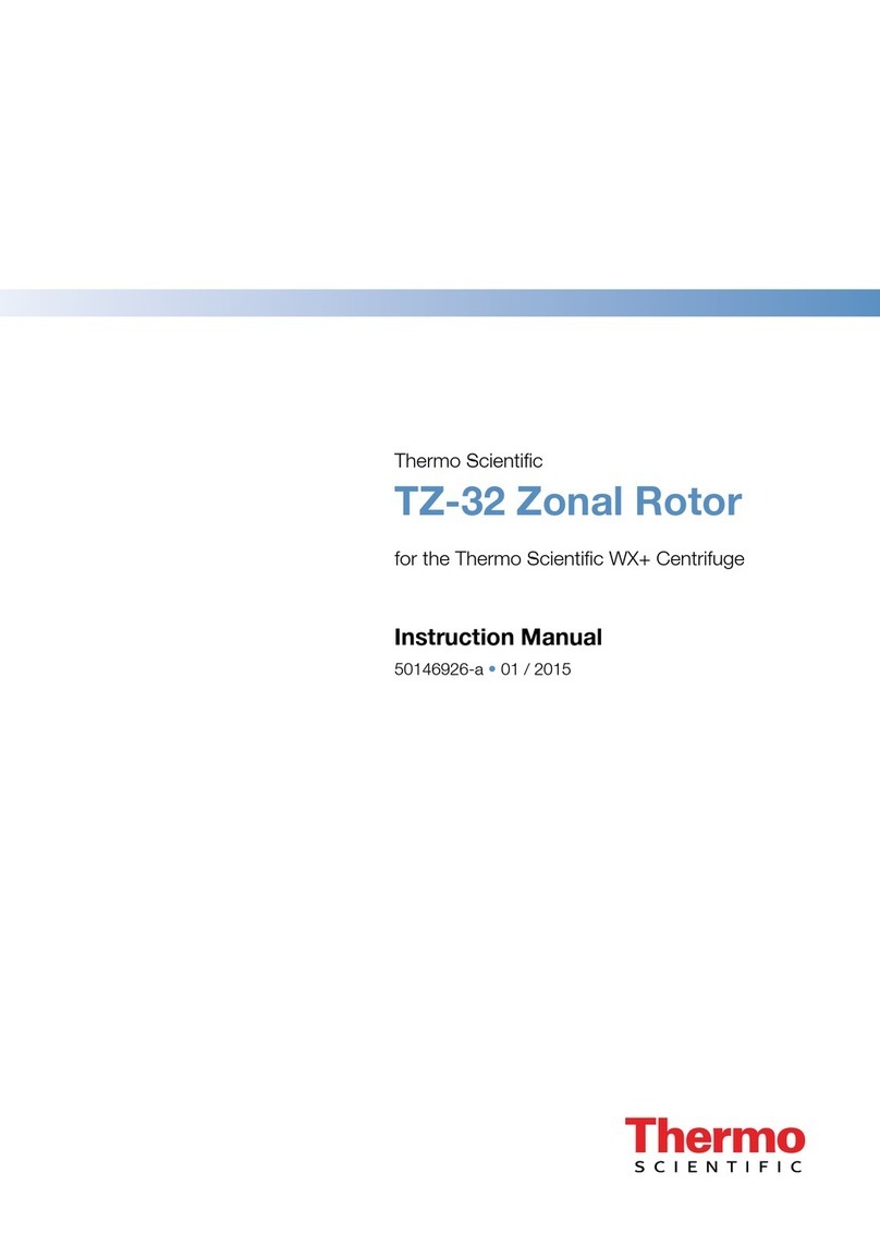 Thermo Scientific TZ-32 Zonal Rotor instruction manual Thermo Scientific TZ-32 Zonal Rotor instruction manual
