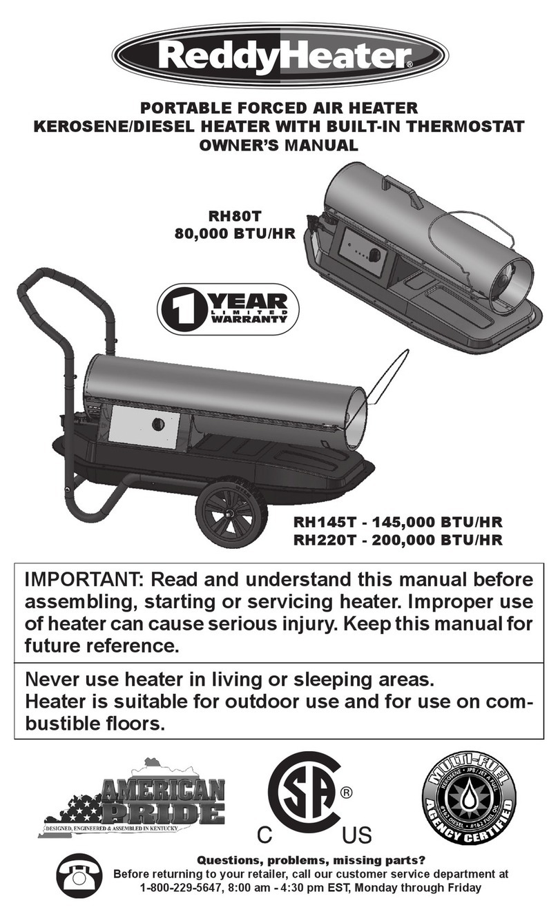 ReddyHeater RH80T User manual