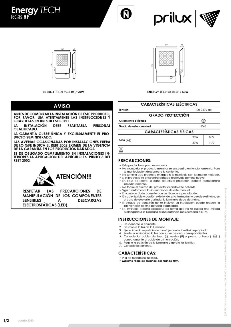 Prilux Energy TECH RGB RF quick start guide