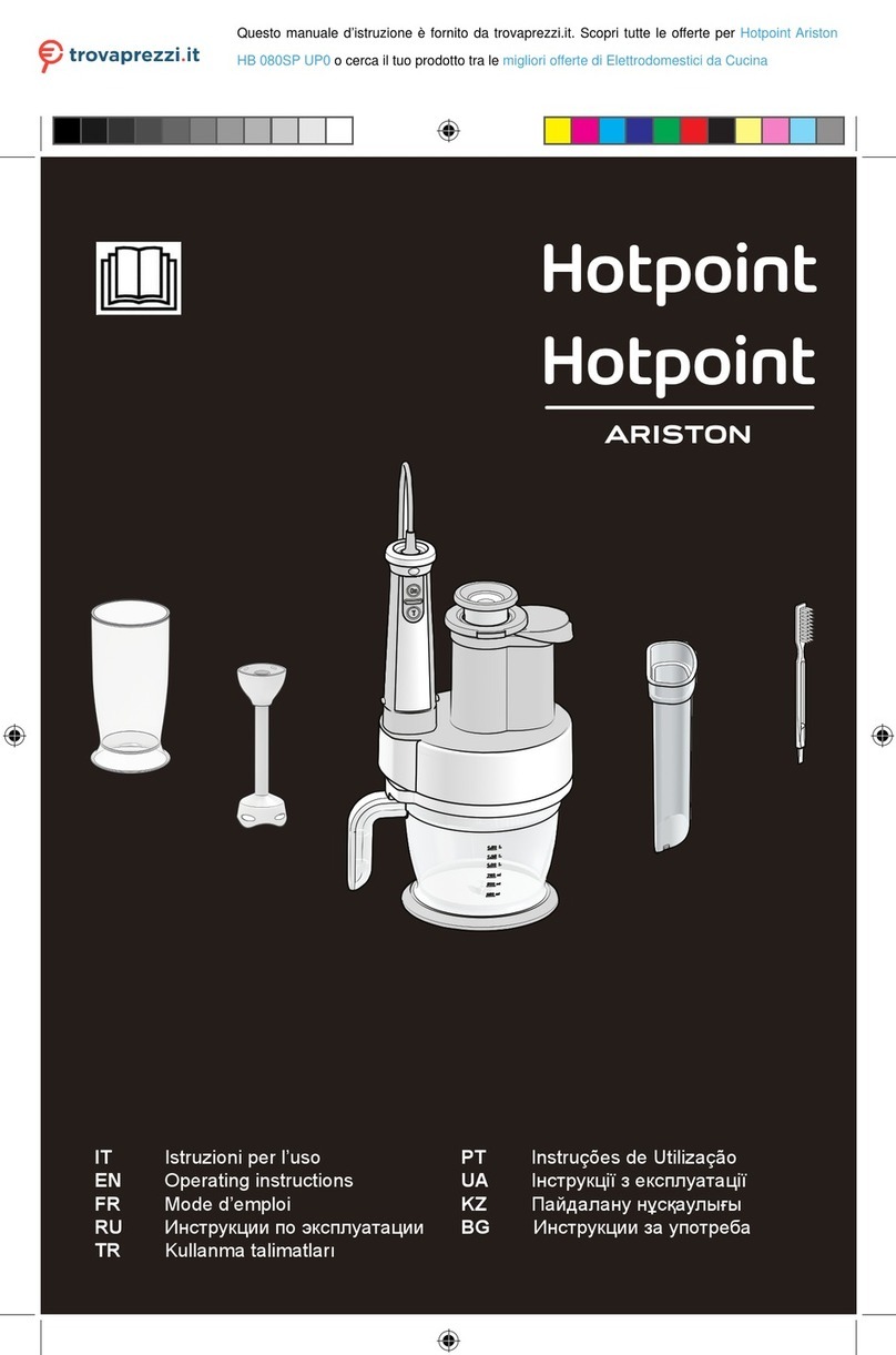 Hotpoint Ariston HB 08 SP operating instructions