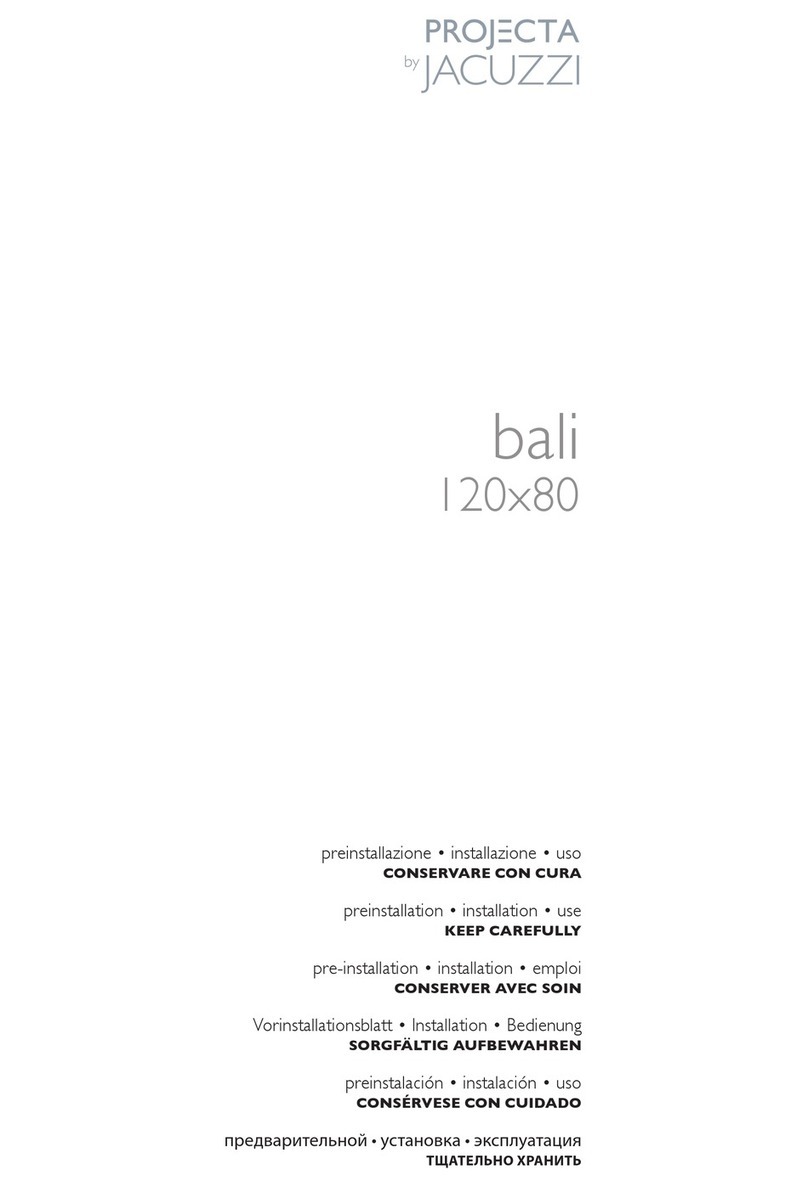 Jacuzzi PROJECTA bali User manual Jacuzzi PROJECTA bali User manual