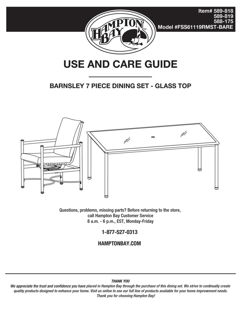 HAMPTON BAY BARNSLEY FSS61119RMST-BARE Use and care guide HAMPTON BAY BARNSLEY FSS61119RMST-BARE Use and care guide