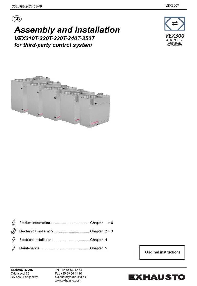 Exhausto VEX300 Series Assembly and installation
