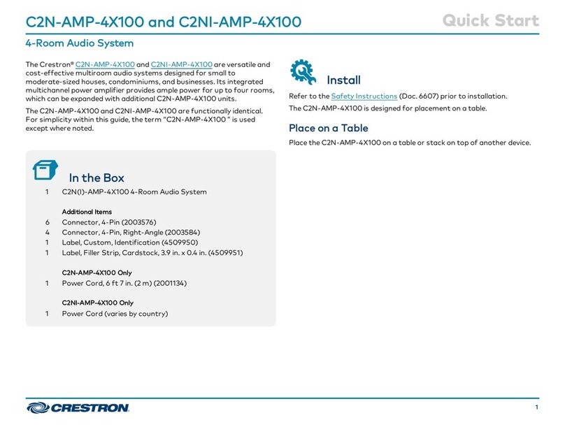 Crestron C2N-AMP-4X100 User manual