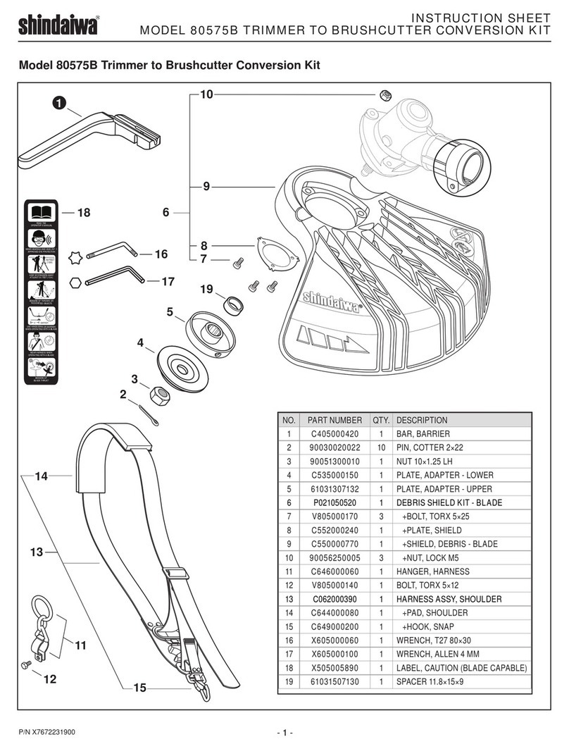 Shindaiwa 80575B instruction sheet