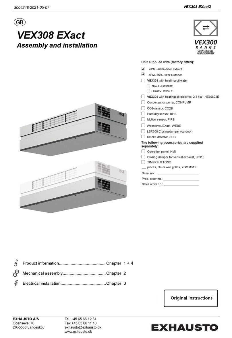 Exhausto VEX300 Series Assembly and installation