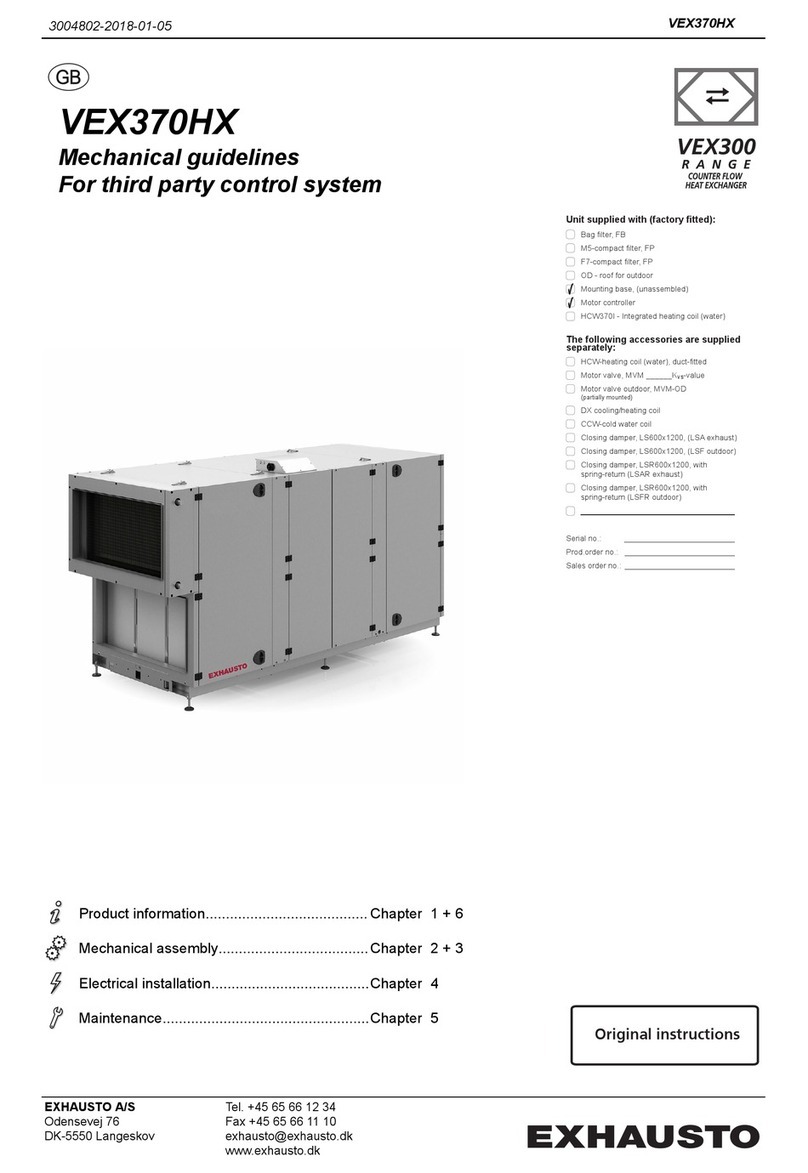 Exhausto VEX300 Series Mechanical guidelines