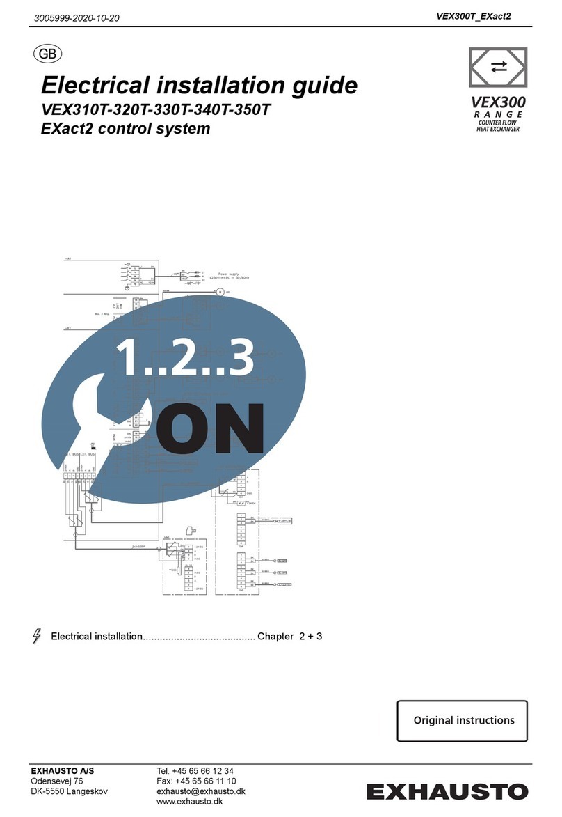 Exhausto VEX300 Series Electrical installation guide
