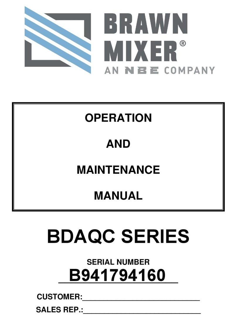 NBE BRAWN MIXER BDAQC Series Operation and maintenance manual NBE BRAWN MIXER BDAQC Series Operation and maintenance manual