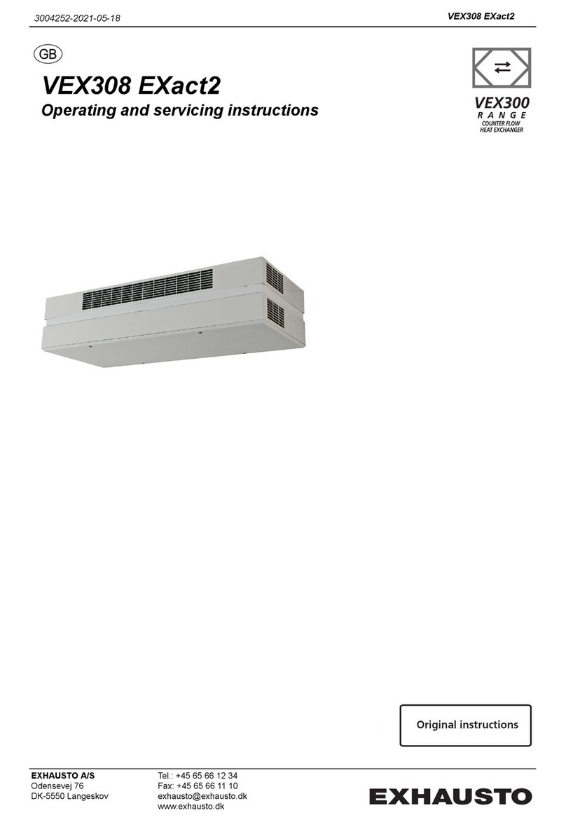 Exhausto VEX300 Series Operating, and servicing  instructions