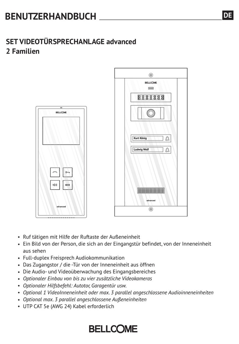 Bellcome advanced 2 families User manual Bellcome advanced 2 families User manual