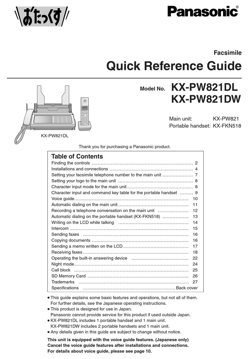 Panasonic KX-PW821DL User manual