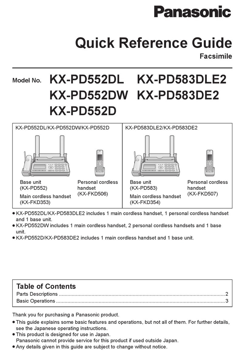 Panasonic KX-PD552DL User manual