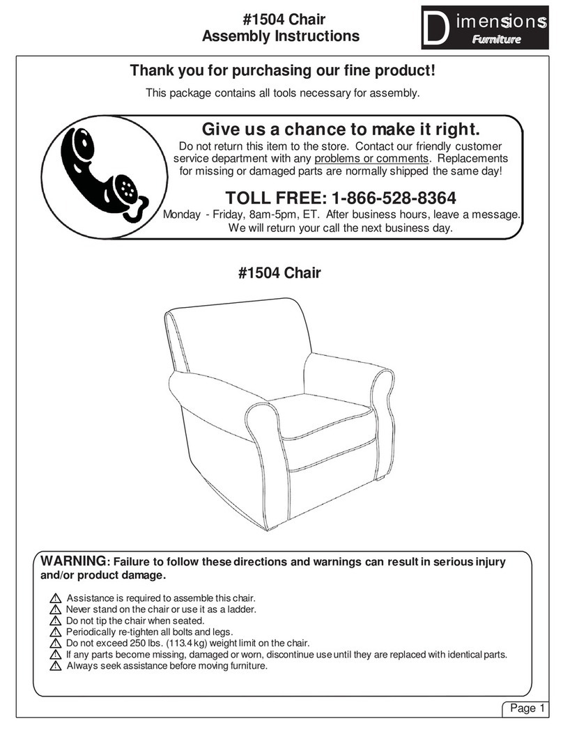 Dimensions Furniture 1504 User manual