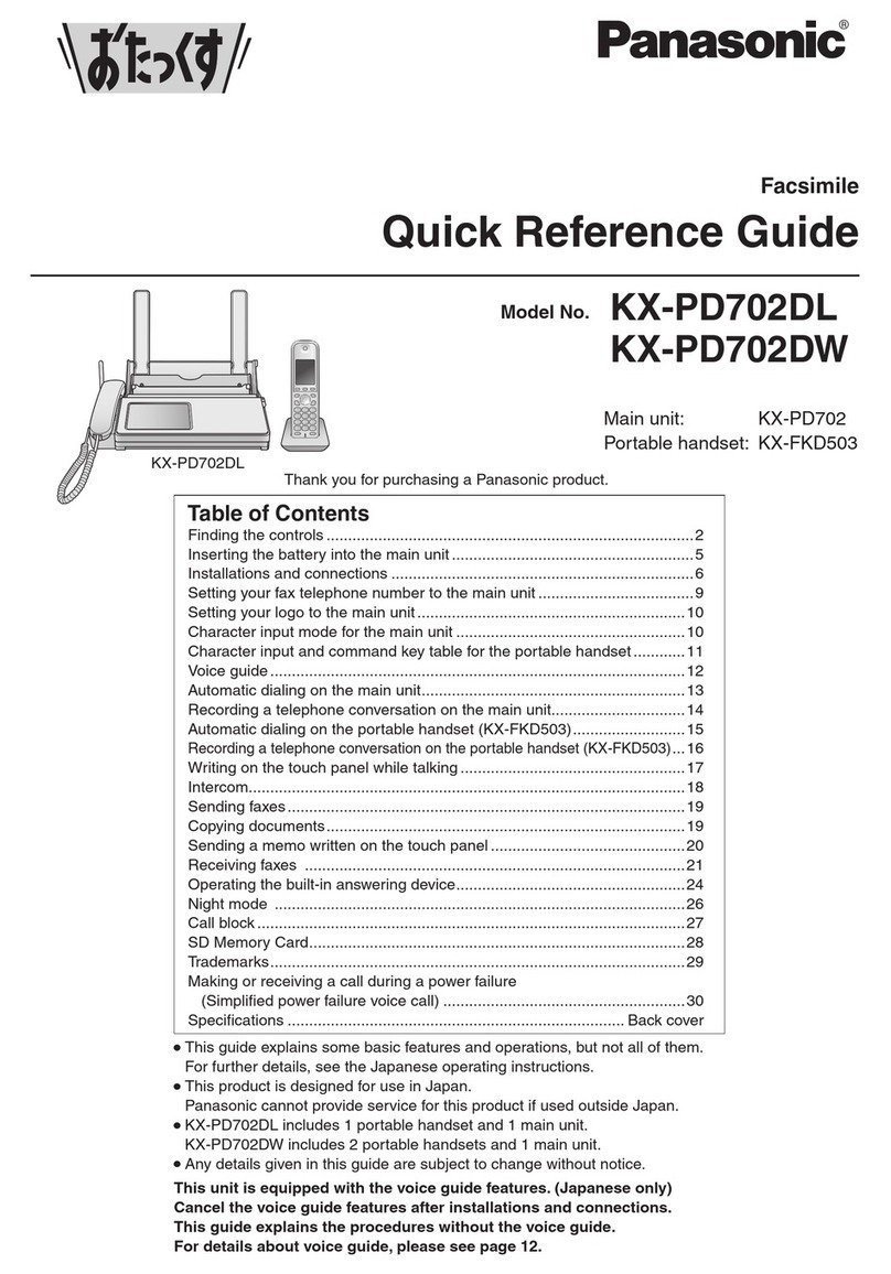 Panasonic KX-PD702DL User manual