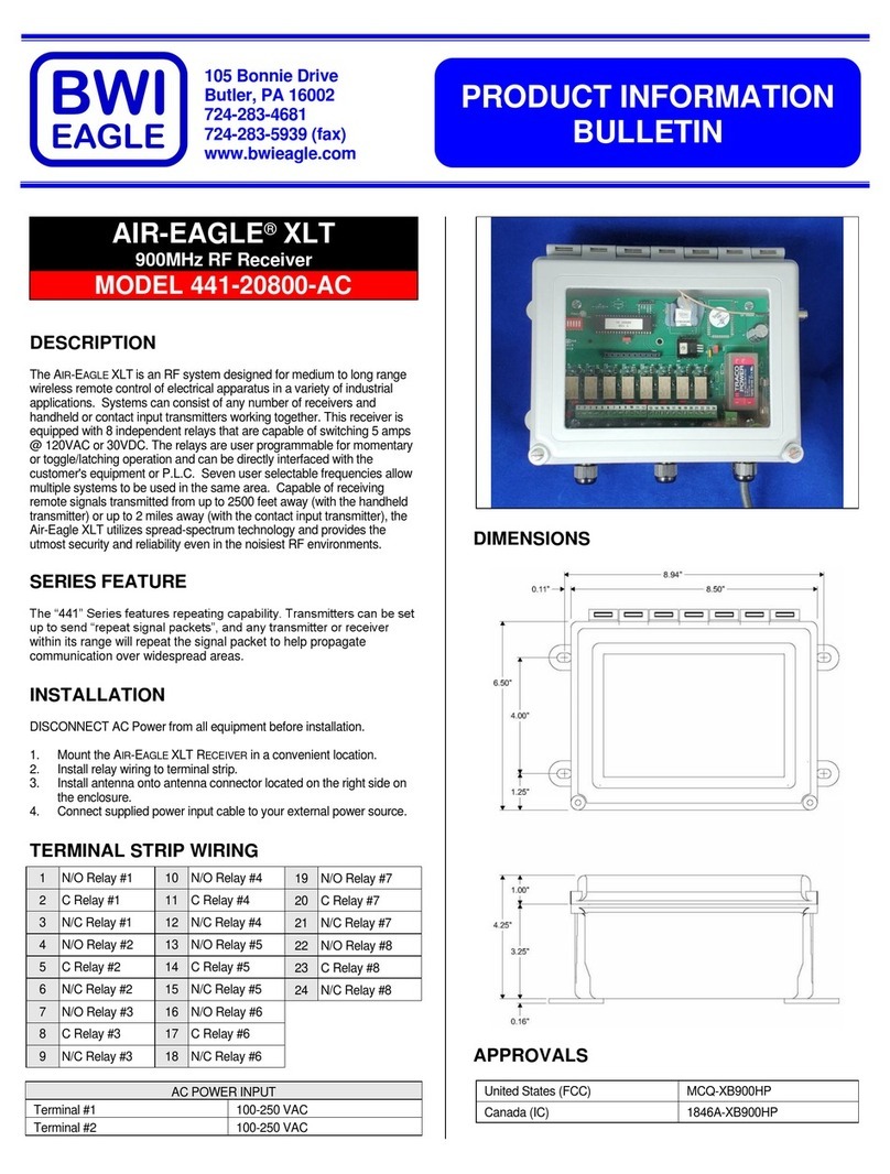 BWI Eagle AIR-EAGLE XLT Product information bulletin