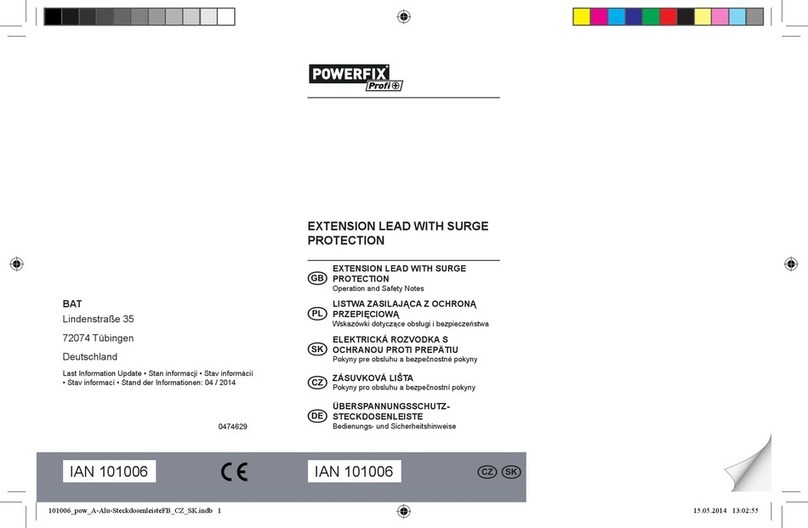Powerfix Profi 101006 Operation and safety notes