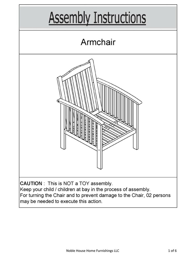 Noble House Home Furnishings Armchair Assembly instructions