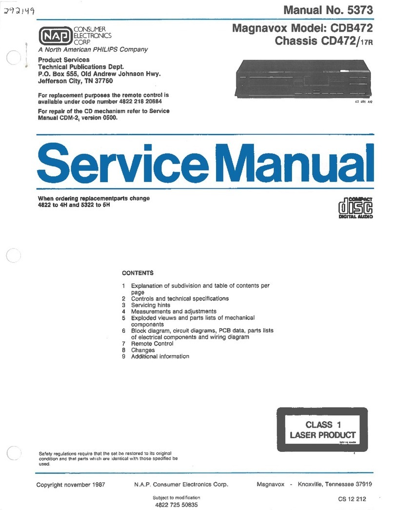 Magnavox CDB472 User manual