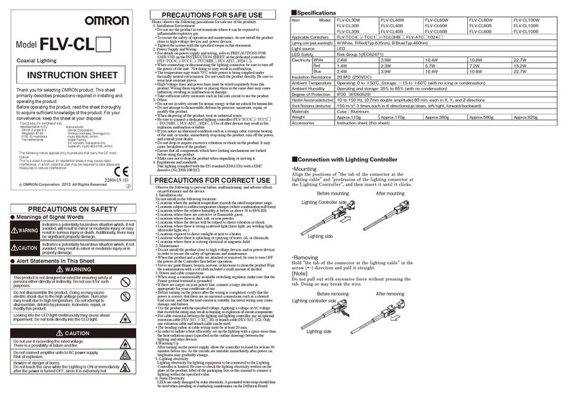 Omron FLV-CL Series User manual