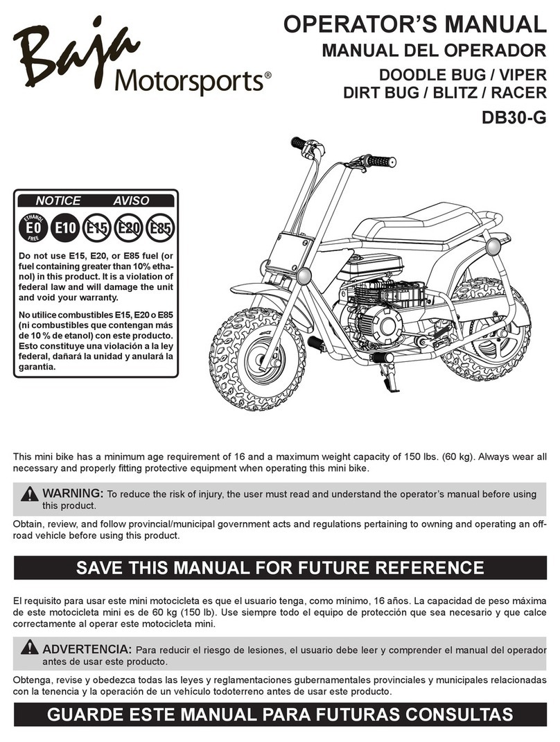 Baja motorsports DOODLE BUG Operator's manual