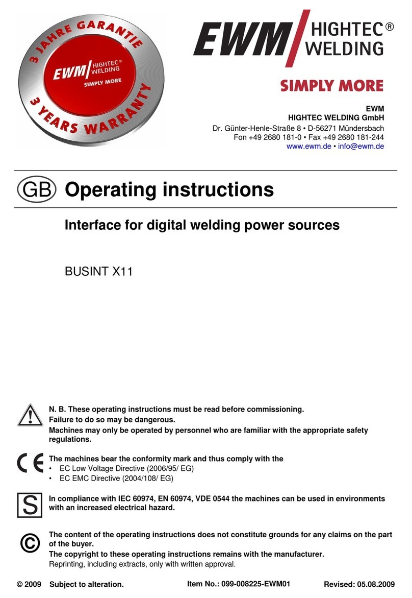 EWM BUSINT X11 operating instructions