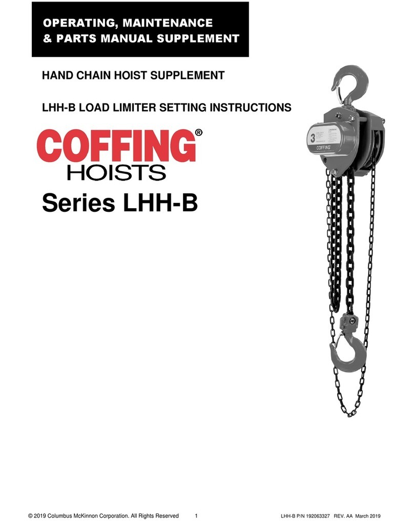Columbus McKinnon Coffing LHH-B Series User manual