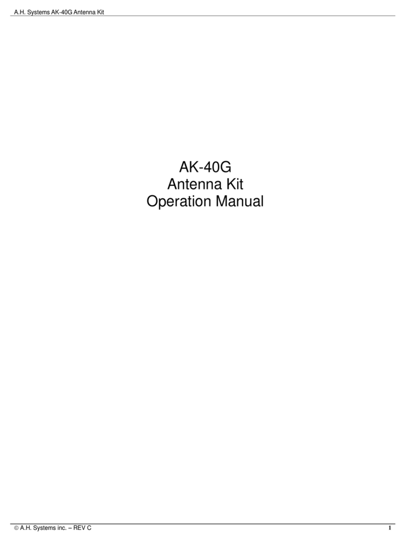 A.H. Systems AK-40G Operation manual