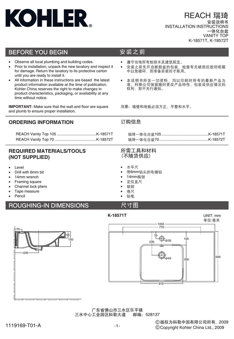 Kohler K-18571T User manual