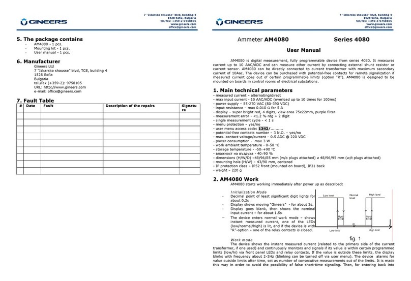 GINEERS 4080 Series quick start guide