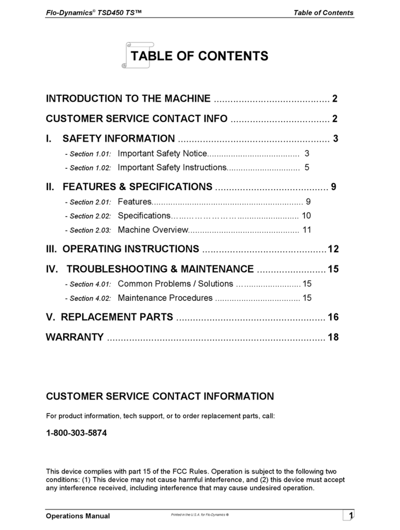 FLO-DYNAMICS TSD450 TS manual