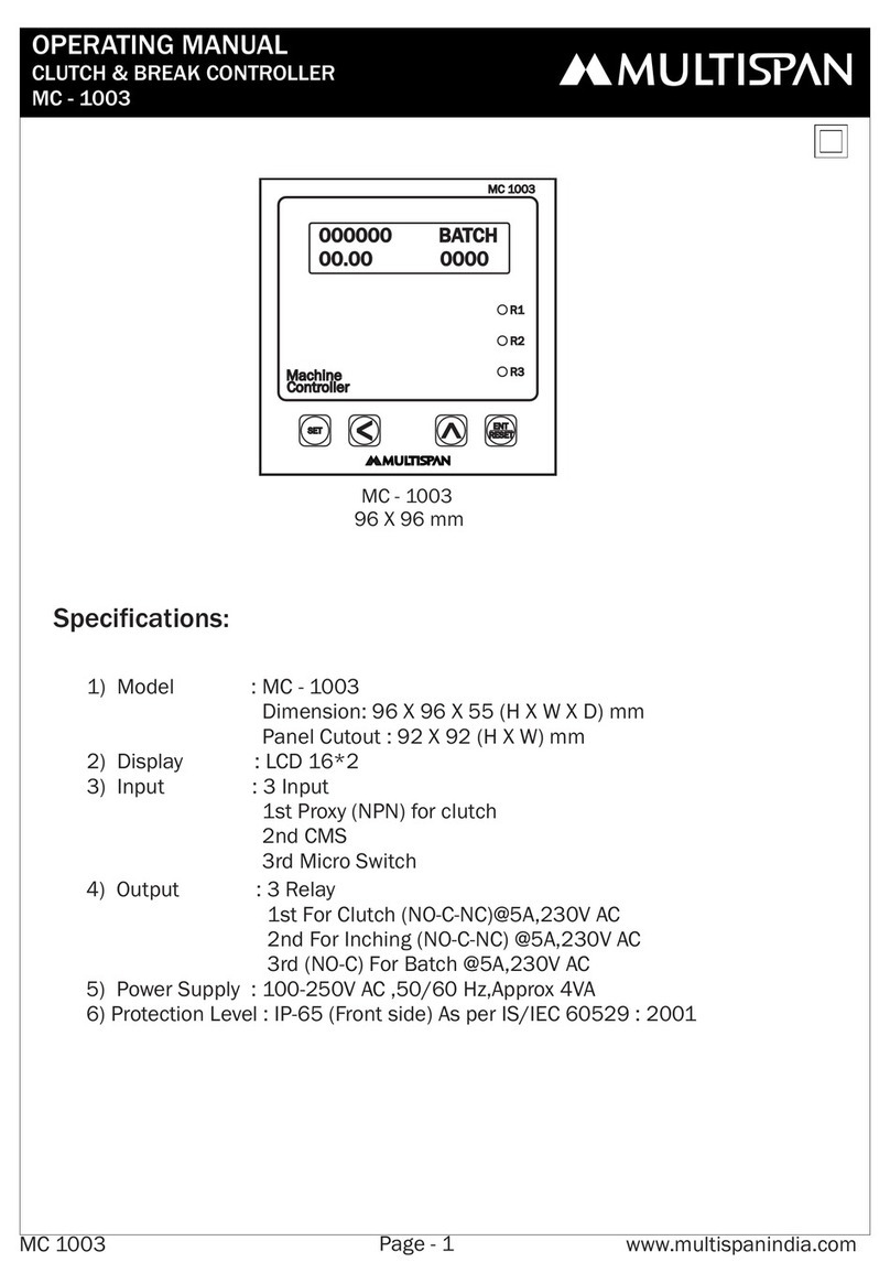 MULTISPAN MC-1003 User manual