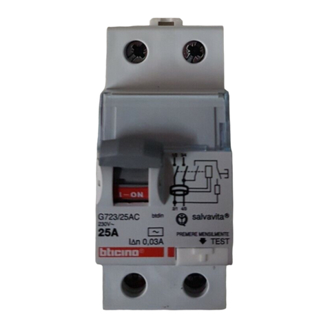 Bticino G884 Series instruction sheet