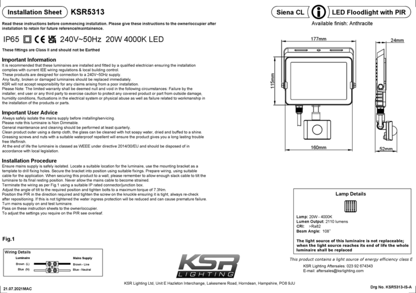 KSR Siena CL Installation sheet