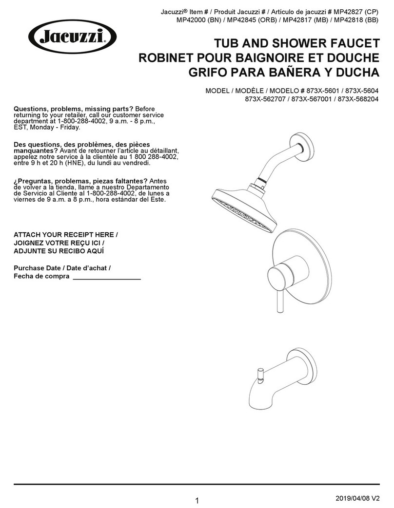 Jacuzzi 873X-5601 User manual
