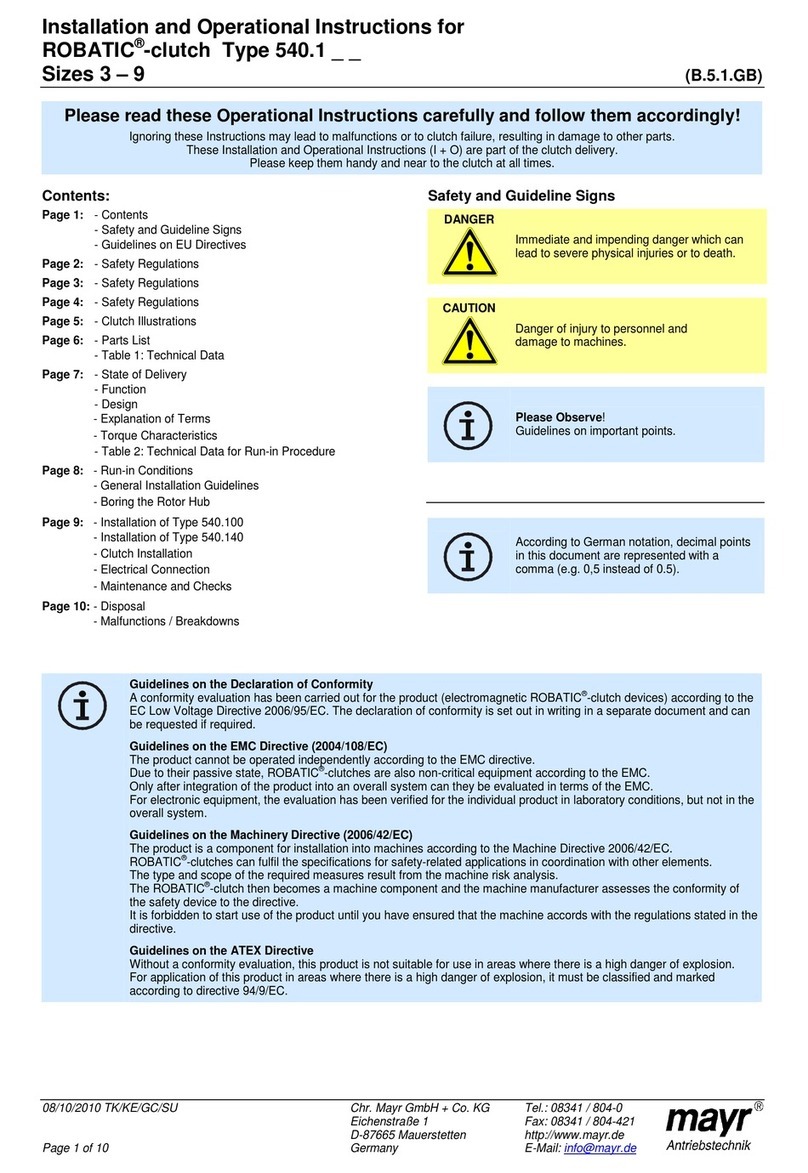 Mayr ROBATIC 540.1 User manual