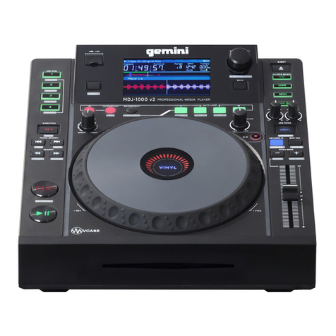 Gemini MDJ-1000V2 User manual
