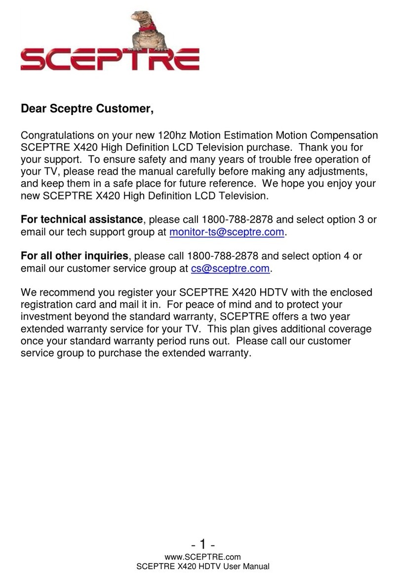 Sceptre X420 User manual