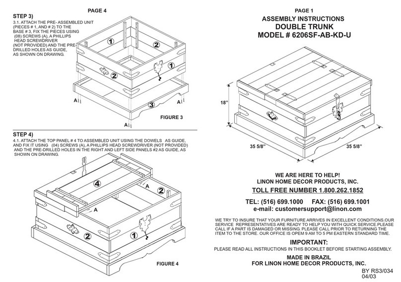 Linon 6206SF-AB-KD-U User manual