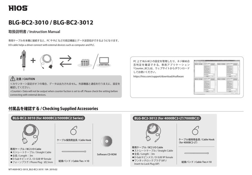 HIOS BLG-BC2-3010 instruction manual