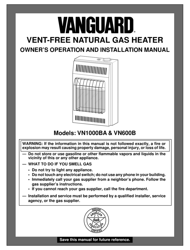 Vanguard VN1000BA OWNER'S OPERATION AND INSTALLATION MANUAL