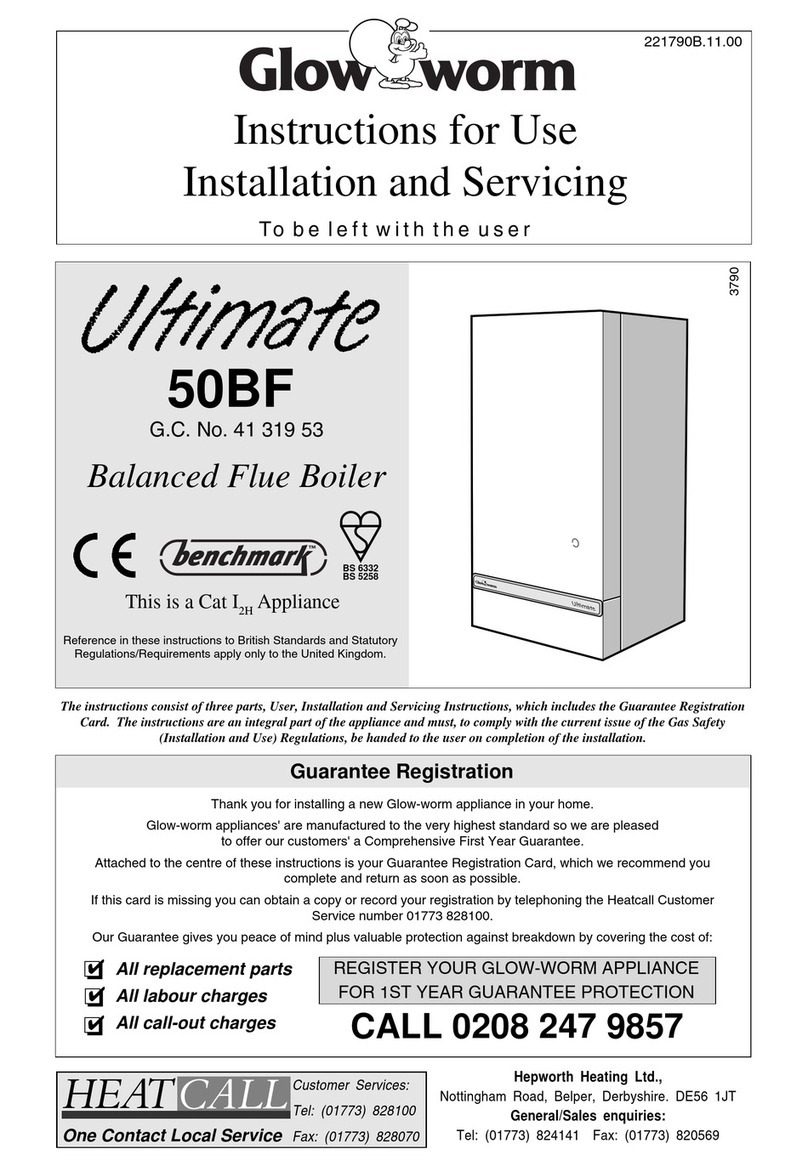 Glowworm Ultimate 50BF Operating manual