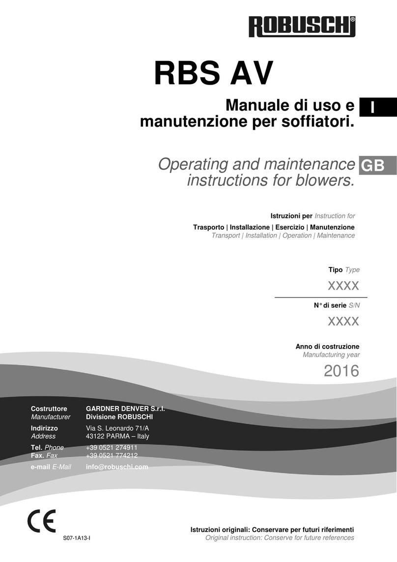 Robuschi RBS AV Series Operating and maintenance instructions